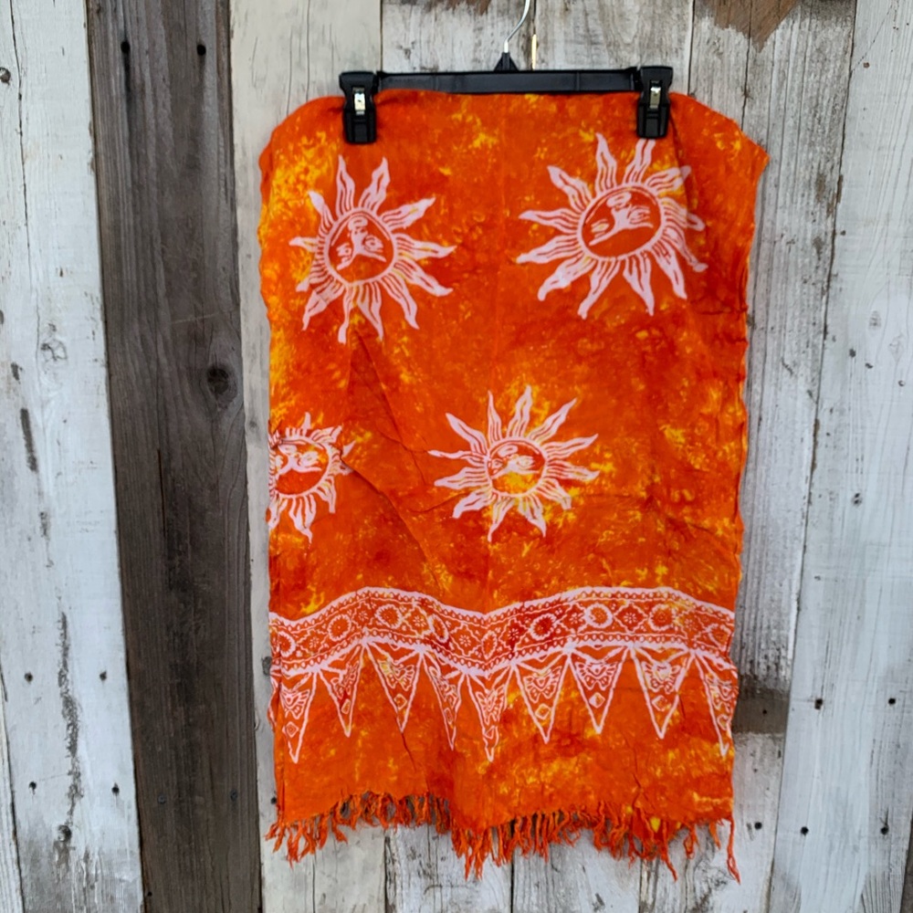 🐰 Vintage Beach Orange Sun Bikini Cover Up